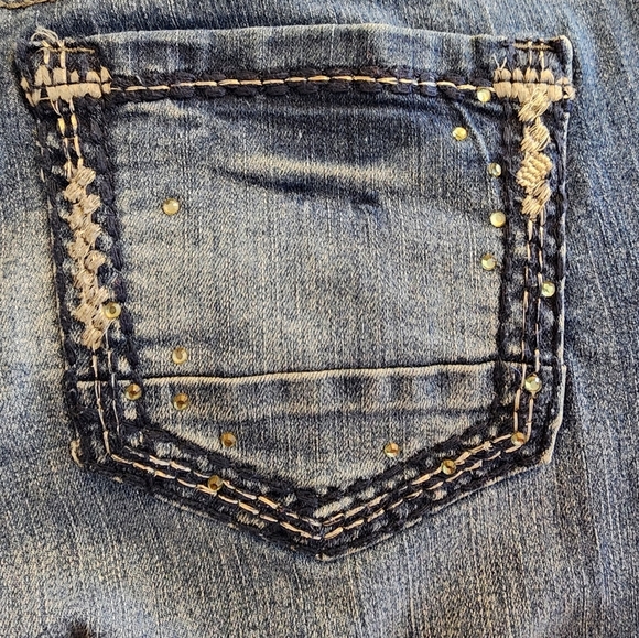 Maurices Denim Flex Jegging Skinny Jean Med Wash Distressed Premium Summer - Picture 9 of 12